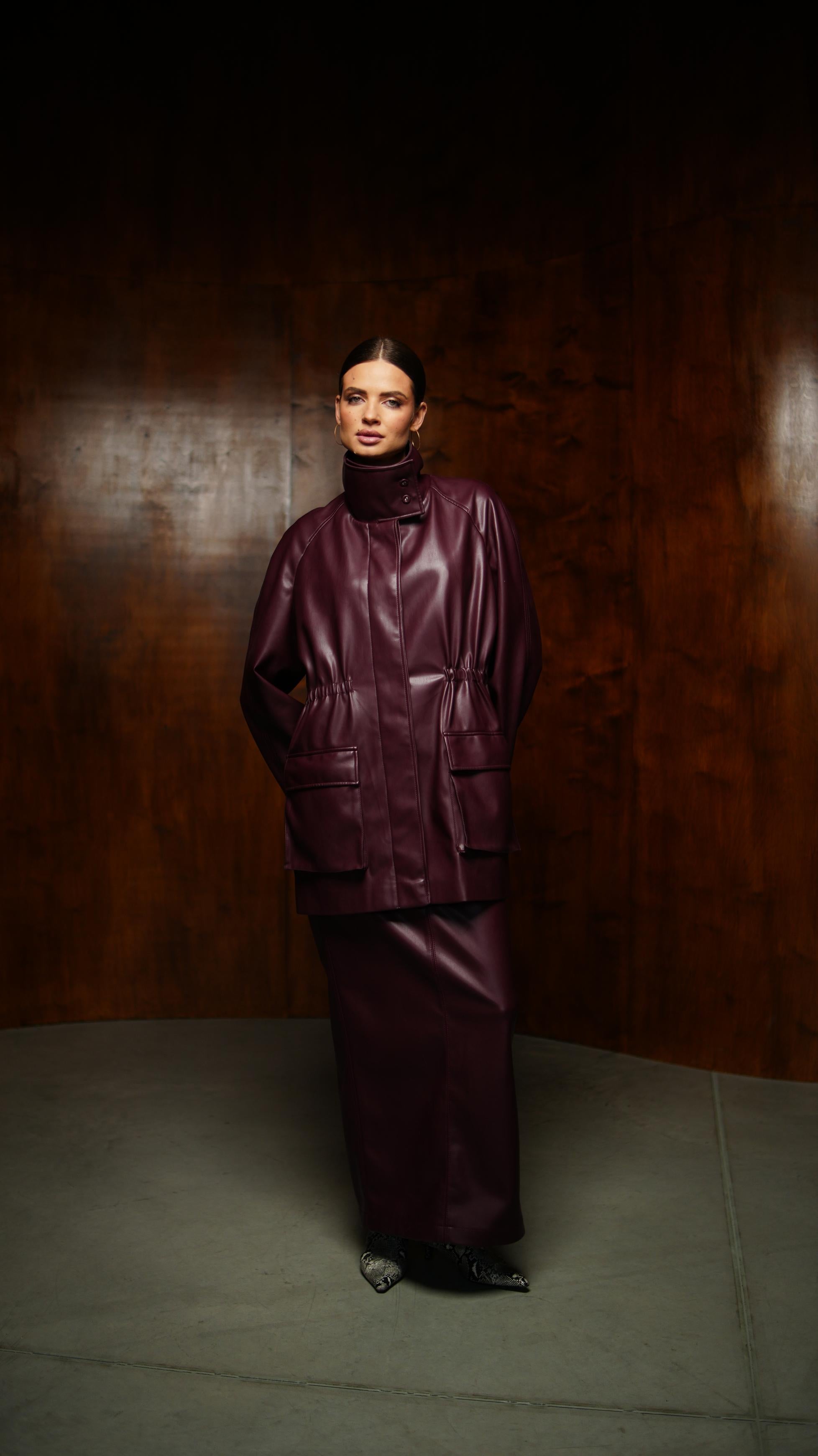 Куртка з високим коміром Deep Plum